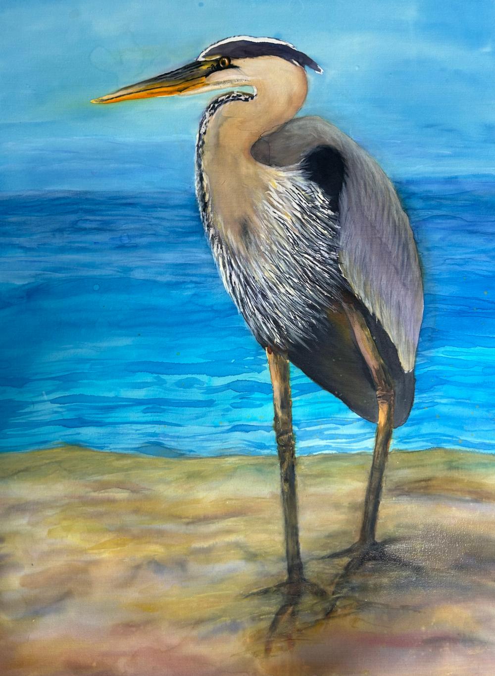 Colorful Great Blue Heronon